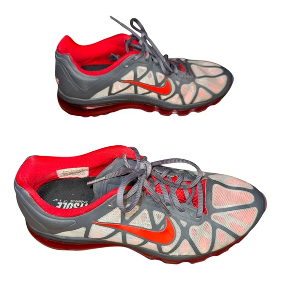 Nike Air Max Fitsole Running Shoes Women’s Size 10 Grey Red - Picture 3 of 9